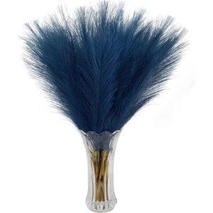 12 PCS Faux Pampas Grass Decor 18" Fake Pompous Grass Small Artificial Pompas